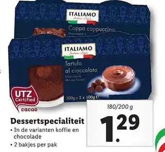 Lidl Italiamo Dessertspecialieteit aanbieding