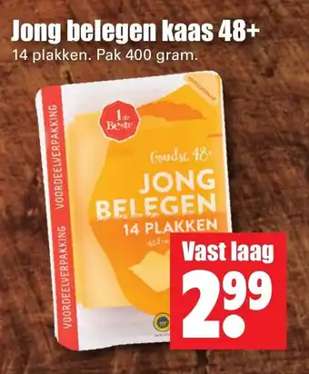 Dirk Jong Belegen kaas 48+ 400g aanbieding