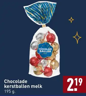 ALDI Chocolade kerstballen melk 195g aanbieding