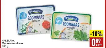 ALDI VALBLANC Verse roomkaas 200g aanbieding