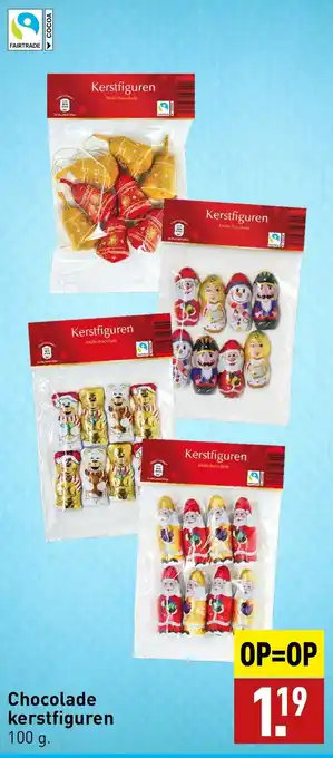 ALDI Chocolade kerstfiguren 100 g. aanbieding