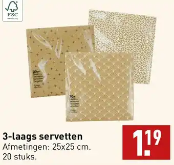 ALDI 3-laags servetten aanbieding