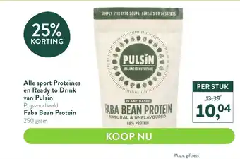 Holland & Barrett Pulsin Sport Proteines en Ready to Drink - 25% korting aanbieding