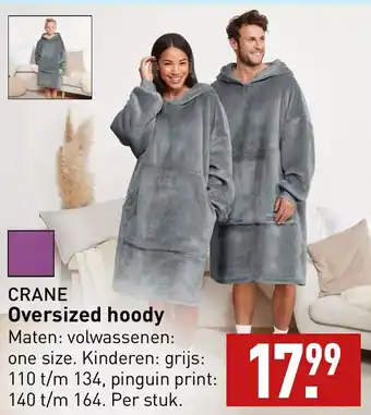 ALDI CRANE Oversized hoody aanbieding