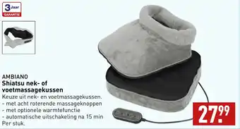 ALDI AMBIANO Shiatsu nek of voetmassagekussen aanbieding