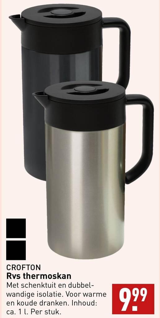 CROFTON Rvs thermoskan aanbieding bij ALDI