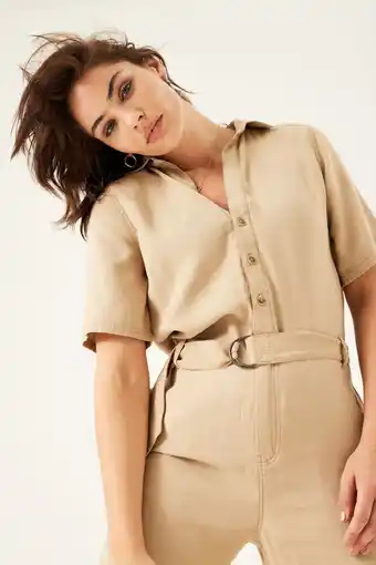 Jeans Centre Garcia jumpsuit beige aanbieding