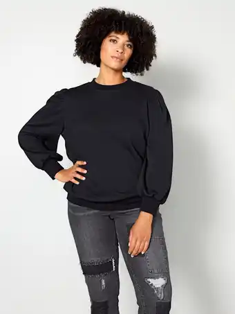 Klingel Sweatshirt met pofmouwen sara lindholm zwart aanbieding