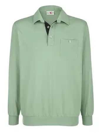 Klingel Poloshirt met handige borstzak roger kent salie aanbieding