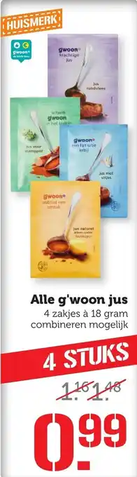 Coop Alle g'woon jus 18g aanbieding