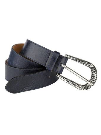Klingel Leren riem mona marine aanbieding