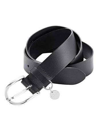 Klingel Leren riem met mona hanger mona zwart aanbieding