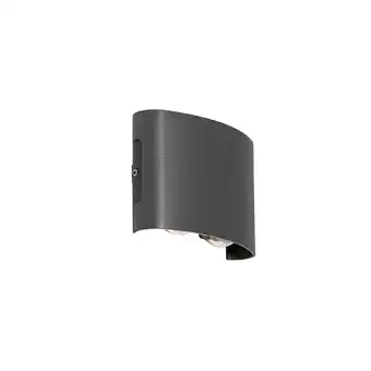 Lampenlicht.nl Buiten wandlamp donkergrijs incl. led 4-lichts ip54 - silly aanbieding