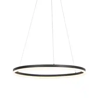 Lampenlicht.nl Design hanglamp zwart 80 cm incl. led 3-staps dimbaar - anello aanbieding