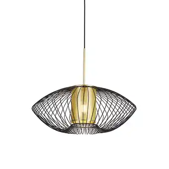 Lampenlicht.nl Design hanglamp goud met zwart 60 cm - dobrado aanbieding