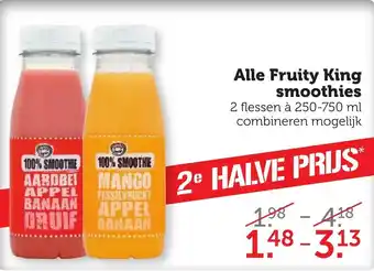 Coop Alle fruity king smoothies 250-750ml aanbieding