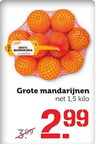 Coop Grote mandarijnen aanbieding