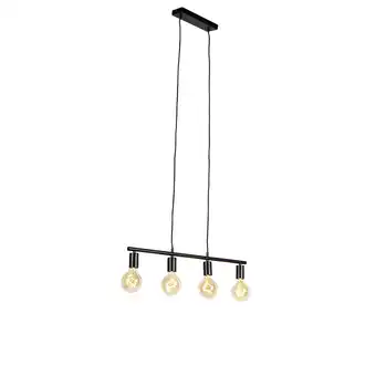 Lampenlicht.nl Moderne hanglamp zwart 4-lichts - sydney aanbieding