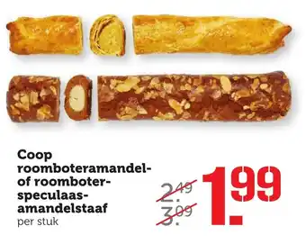 Coop Roomboteramandel- of roomboter speculaas amandestaaf aanbieding