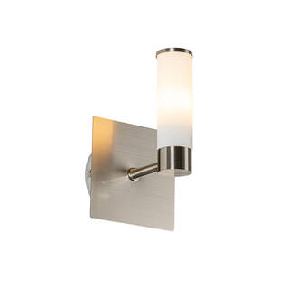 Lampenlicht.nl Moderne badkamer wandlamp staal ip44 - bath aanbieding