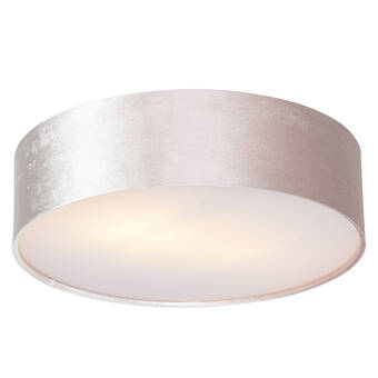 Lampenlicht.nl Moderne plafondlamp roze 40 cm met gouden binnenkant - drum aanbieding
