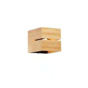 Lampenlicht.nl Landelijke wandlamp eiken hout 9,7 cm - transfer groove aanbieding