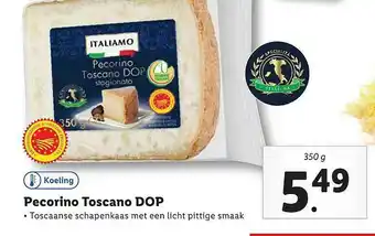 Lidl Italiamo Pecorino Toscano DOP aanbieding