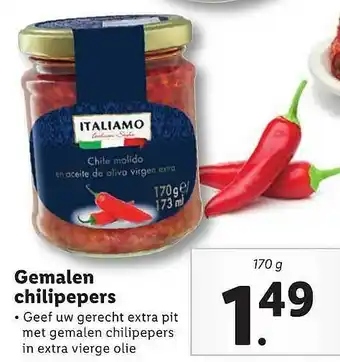 Lidl Italiamo Gemalen Chilipepers aanbieding