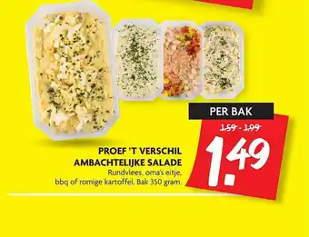 Dekamarkt Proef 'T Verschil Ambachtelijke Salade Rundvlees, Oma's Eitje, BBQ Of Romige Kartoffel aanbieding