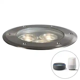 Lampenlicht.nl Smart grondspot staal rvs ip67 incl. wifi gu10 - tribus aanbieding