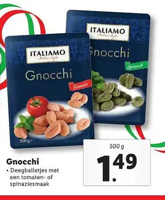 Lidl Italiamo Gnocchi aanbieding