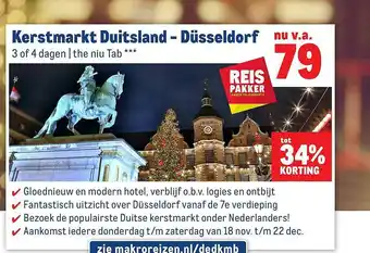 Makro Reizen Kerstmarkt Duitsland - Düsseldorf Tot 34% Korting aanbieding