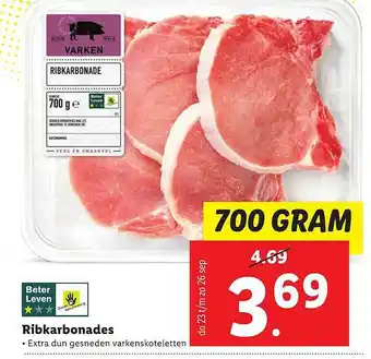 Lidl Ribkarbonades aanbieding