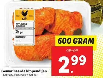 Lidl Gemarineerde Kippendijen 600g aanbieding