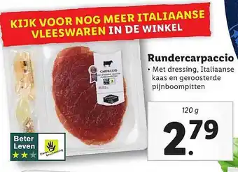 Lidl Rundercarpaccio aanbieding