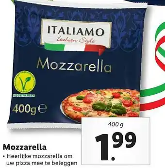 Lidl Italiamo Mozzarella aanbieding