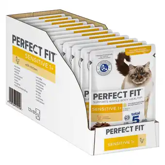 Zooplus 24x85g sensitive 1+ kip perfect fit kattenvoer aanbieding