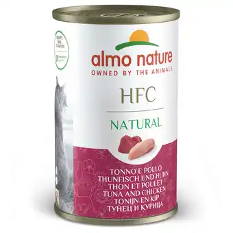 Zooplus 6 x 140 g almo nature hfc kattenvoer - tonijn & kip aanbieding