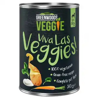 Zooplus Greenwoods veggie met yoghurt, aardappel, wortel en spinazie hondenvoer 12 x 375 g aanbieding