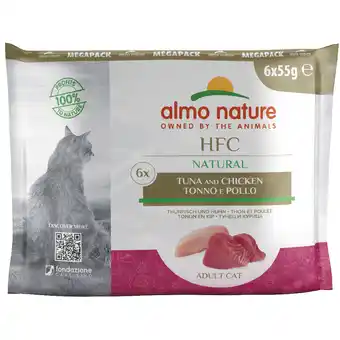 Zooplus 6 x 55 g almo nature classic tonijn & kip pouch kattenvoer aanbieding