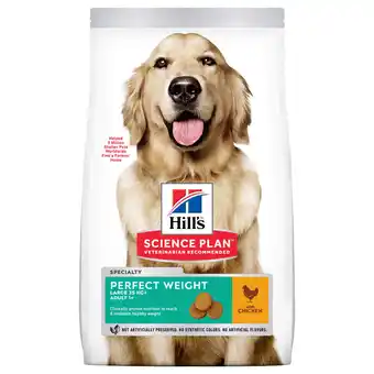 Zooplus 2x12kg adult 1+ perfect weight large breed met kip hill's science plan hondenvoer aanbieding