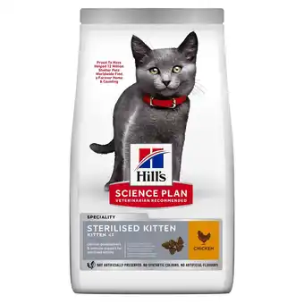 Zooplus 3kg sterilised kitten kup hill's science plan kattenvoer droog aanbieding