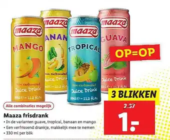 Lidl Maaza Frisdrank aanbieding