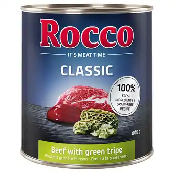 Zooplus 24x800g rund met groene pens rocco hondenvoer aanbieding