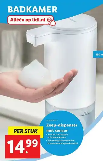 Lidl Silvercrest® Zeep-Dispenser Met Sensor aanbieding