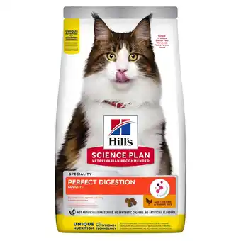 Zooplus 2x7kg adult perfect digestion met kip hill's science plan kattenvoer aanbieding