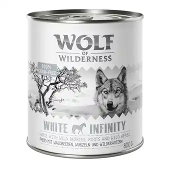 Zooplus Voordeelpakket wolf of wilderness 24 x 800 g - white infinity - paard aanbieding