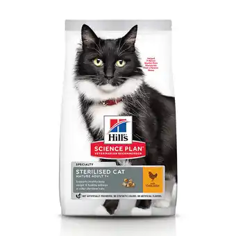 Zooplus 2x10kg mature adult 7+ sterilised cat kip hill's science plan kattenvoer aanbieding