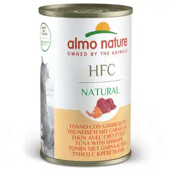 Zooplus 6 x 140 g almo nature hfc kattenvoer - tonijn & garnalen aanbieding