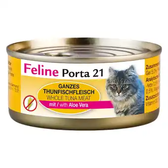 Zooplus 6x156g feline tonijn met aloe (graanvrij) porta 21 kattenvoer aanbieding